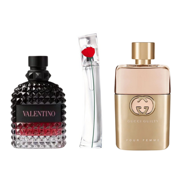 Combo 3 Parfums Gucci Guilty, Valentino Intense, Flower By Kenzo (Eau Parfum)